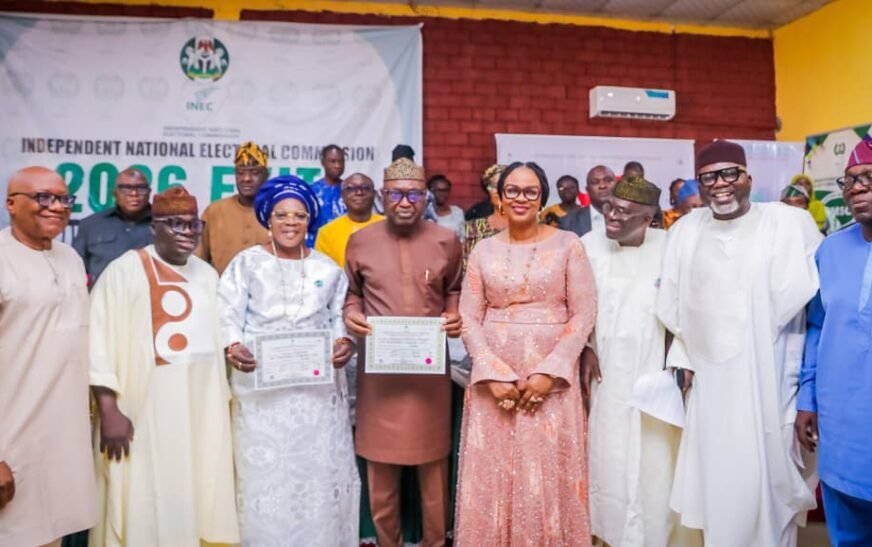 Oyebanji, Deputy Receive Certificates Of Return From INEC